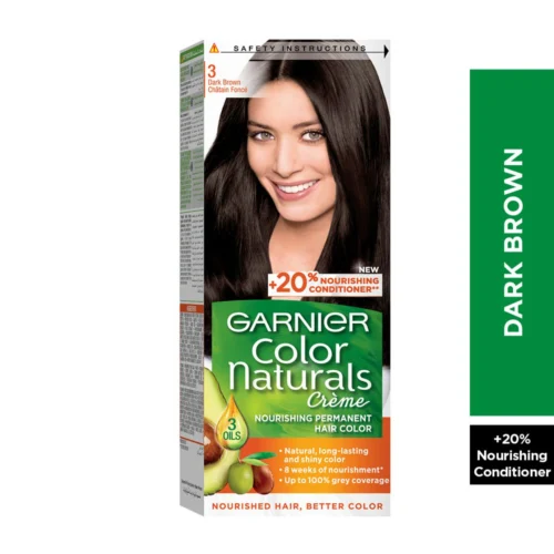 Garnier Color Naturals -3 Dark Brown 81045 --- غارنيه صبغة كولور ناتشرالز 3 بني غامق